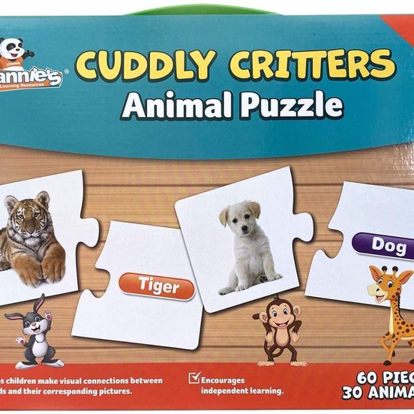 Cuddly Critters - Animal Puzzle, 60 Pieces, 30 Animals, Pieces 3.5 X3.5 - Picture 1 of 4